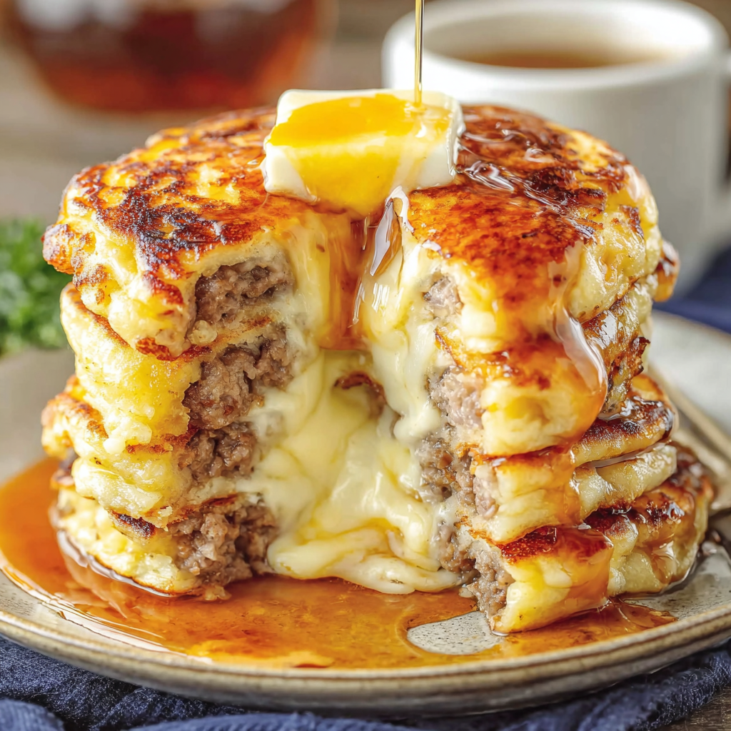 Sausage Dipped Pancakes Delight