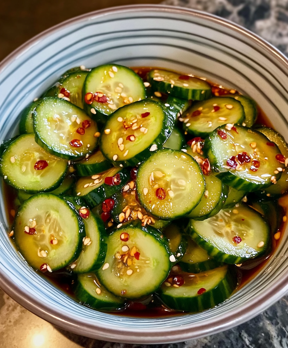 Easy & Quick Spicy Asian Cucumber Salad