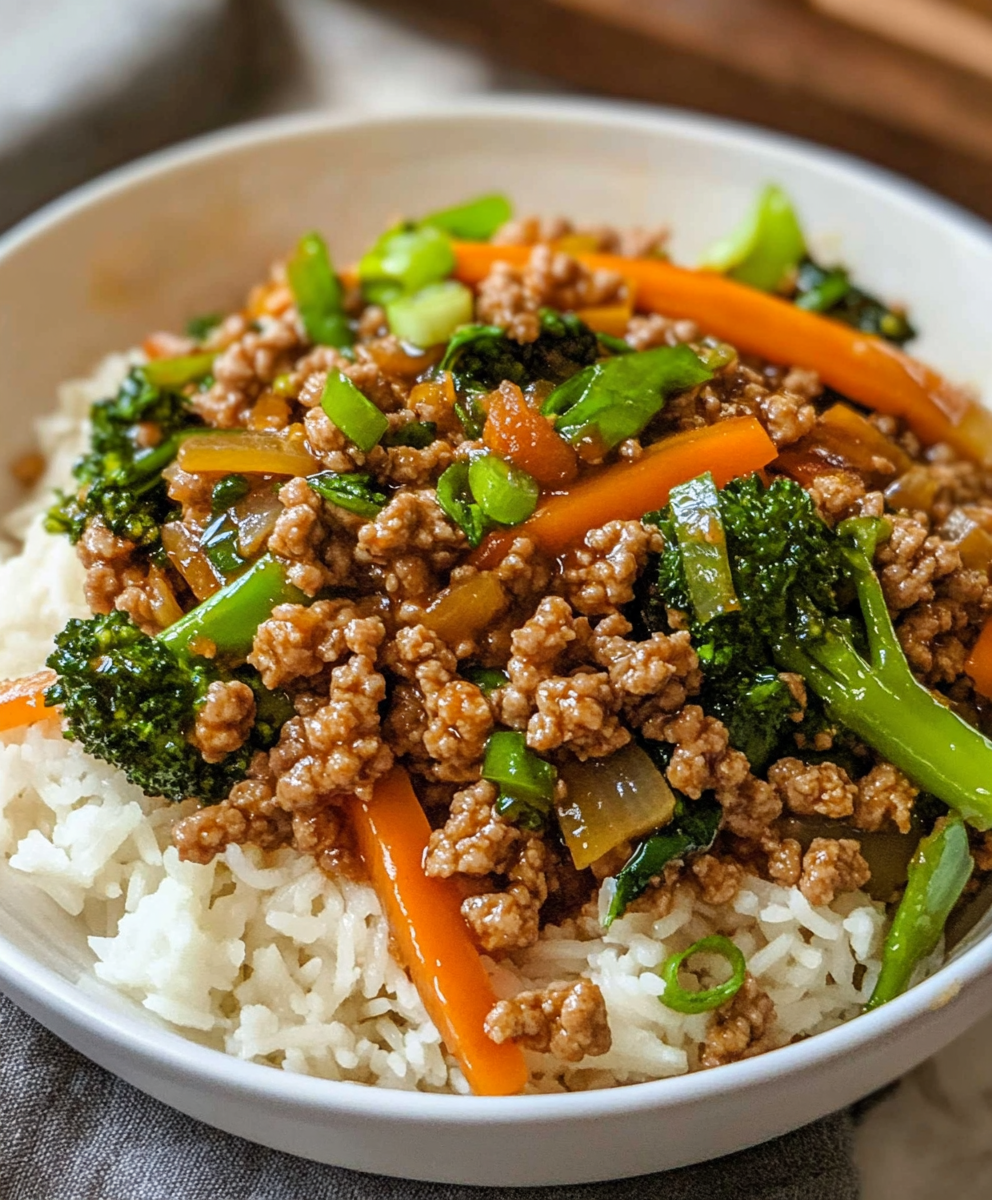 Ground Turkey Teriyaki Stir Fry