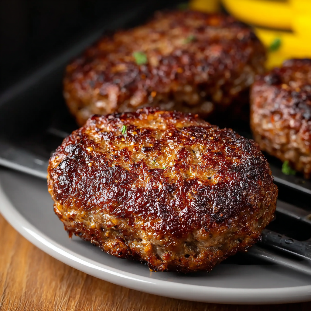 Air Fryer Hamburgers