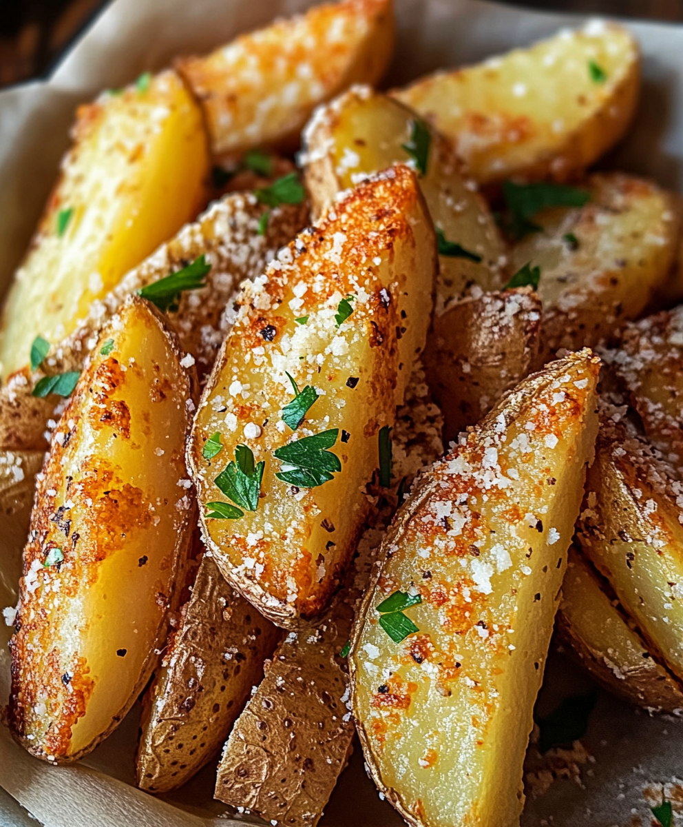 Baked Garlic Parmesan Potato Wedges