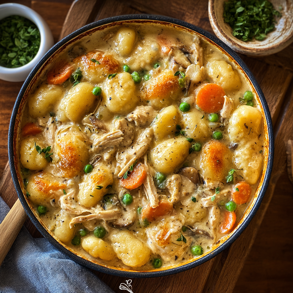 One pot gnocchi in Dutch oven
