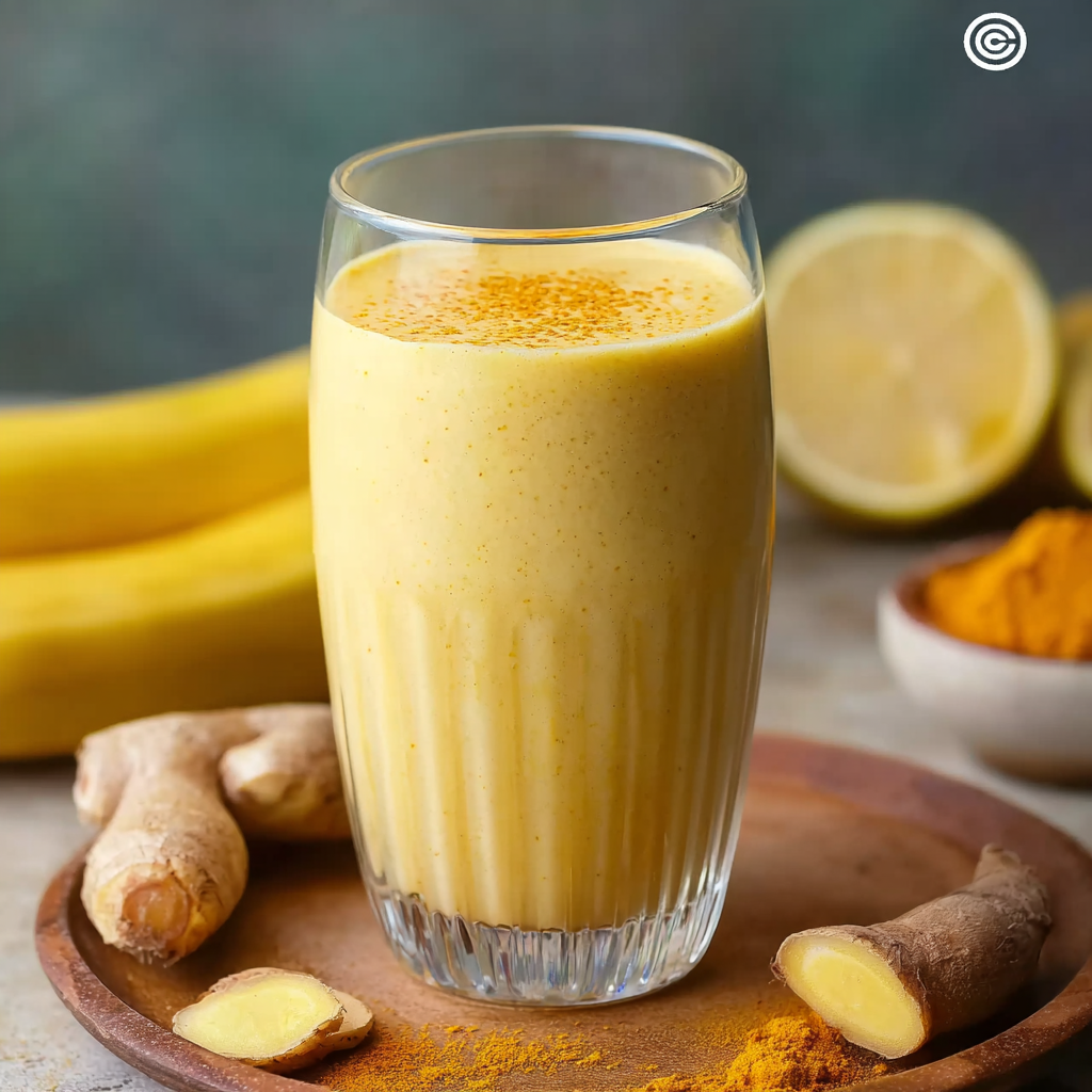 Smoothie ingredients on a countertop