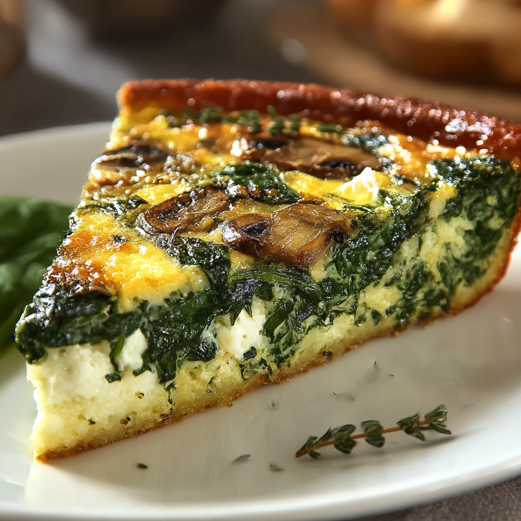 Easy Crustless Spinach Quiche