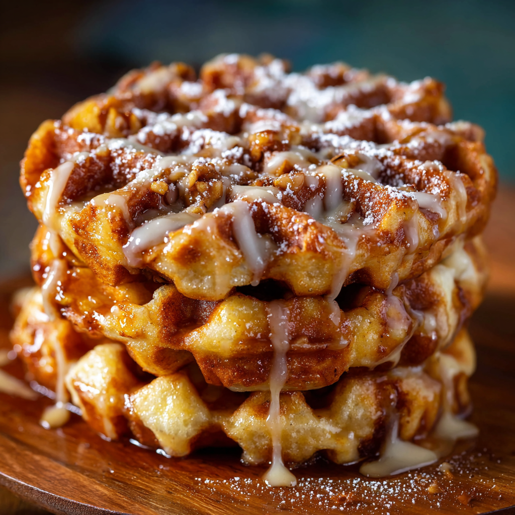 Mini Apple Fritter Waffle Donuts