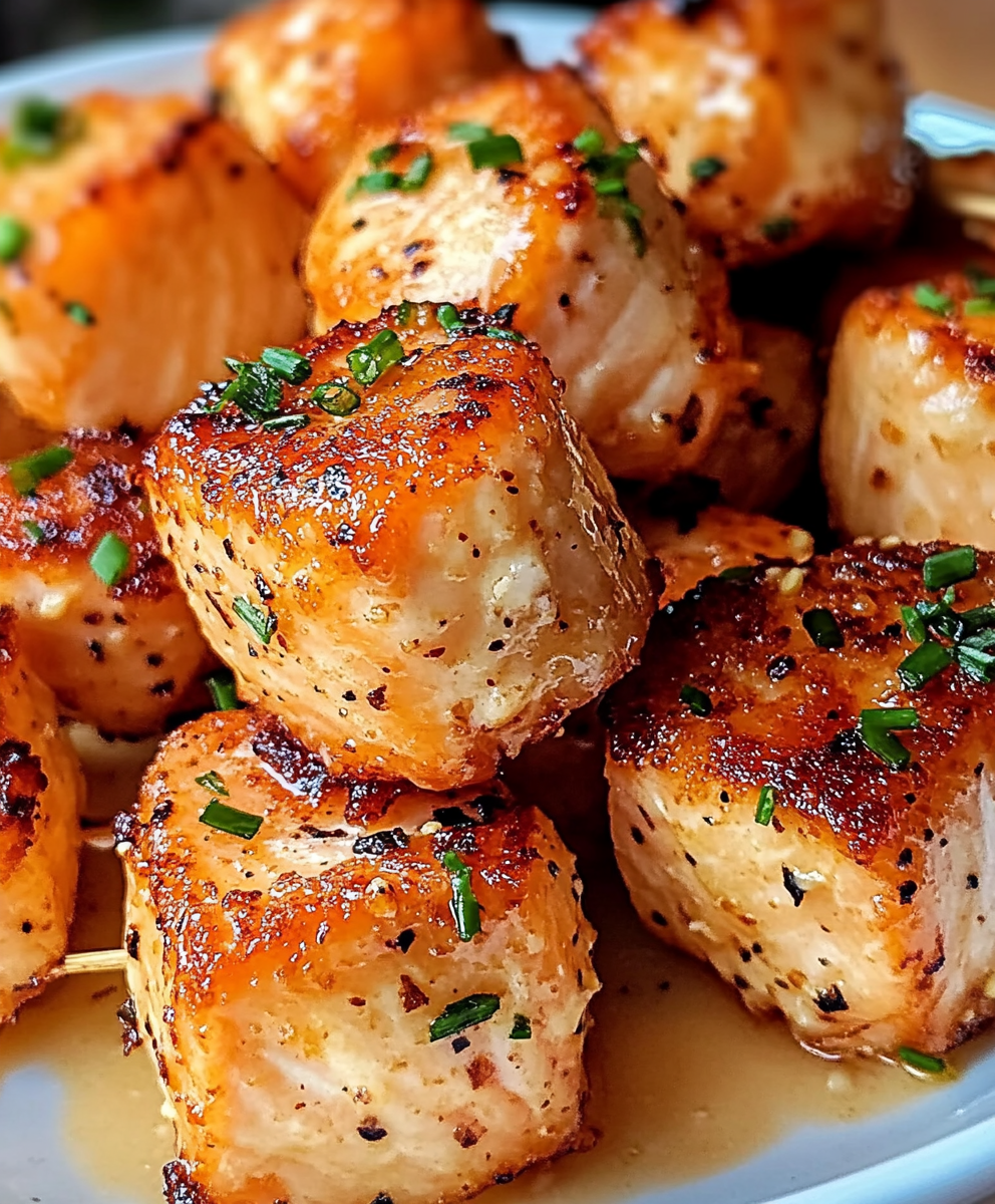 Air Fryer Bang Bang Salmon Bites