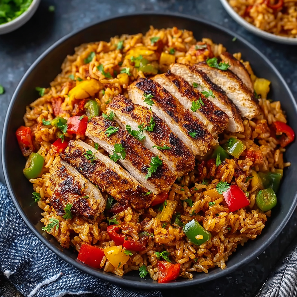 One Pot Cajun Chicken and Rice