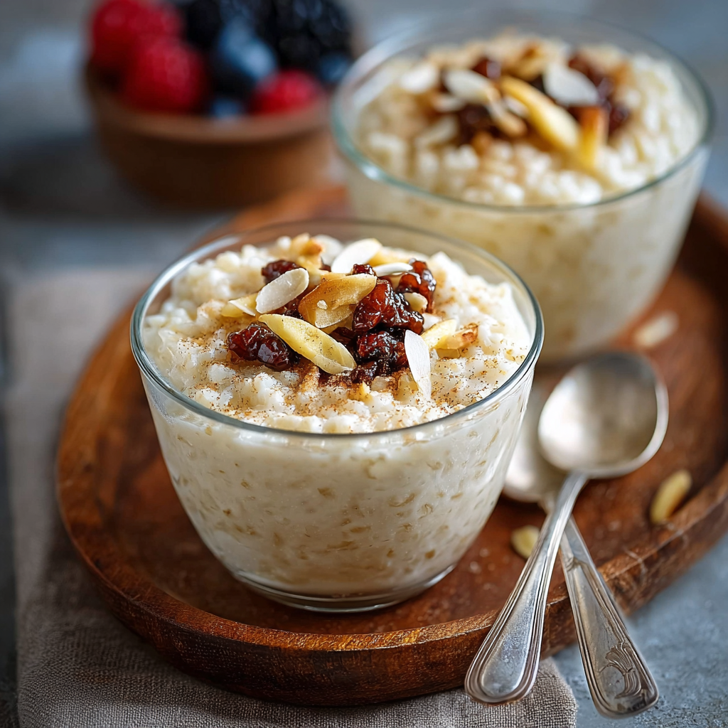 Creamy Brown Rice Pudding with Raisins