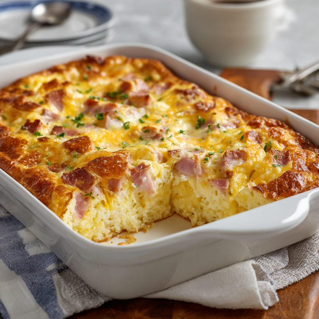 Slices of crescent bake on a serving plate
