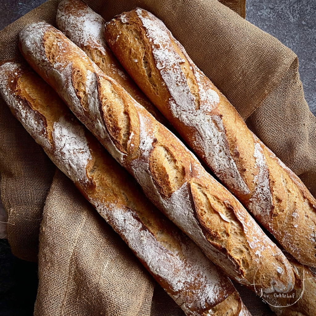 Sliced gluten free baguette with butter