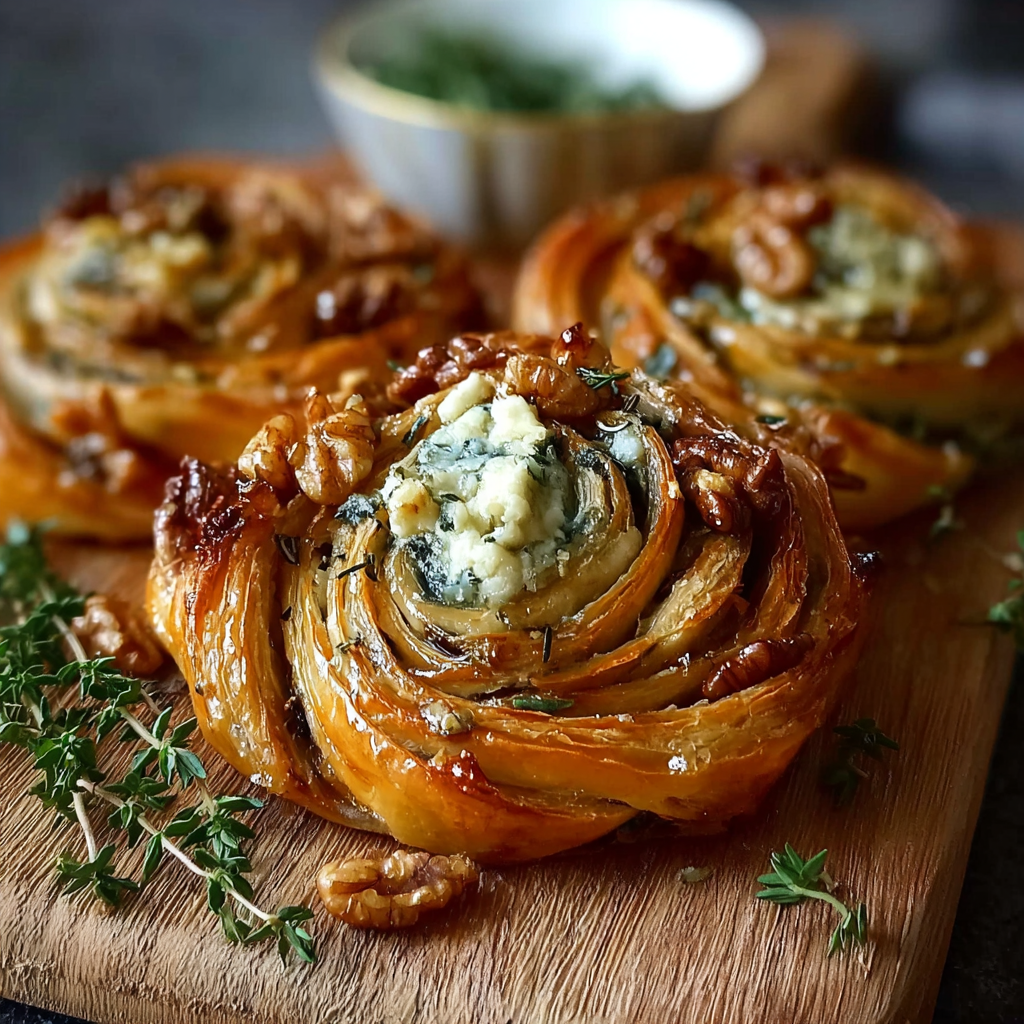 Blue Cheese Walnut Twirls