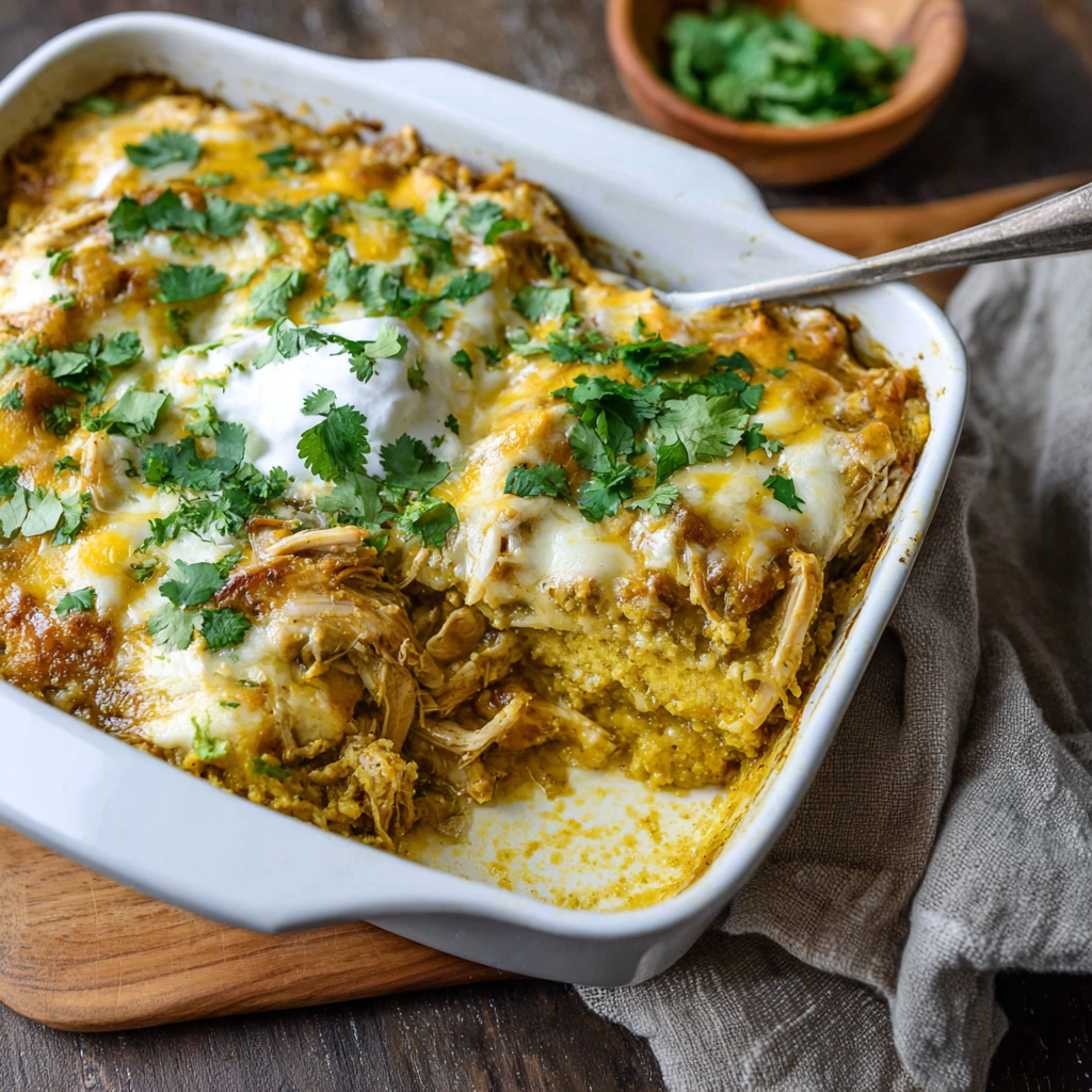 Serving suggestion plated casserole