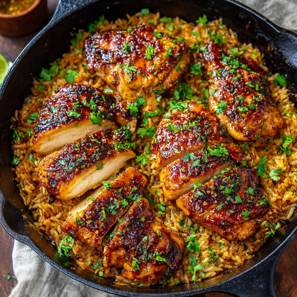 One-Pan Bold Honey BBQ Chicken Rice