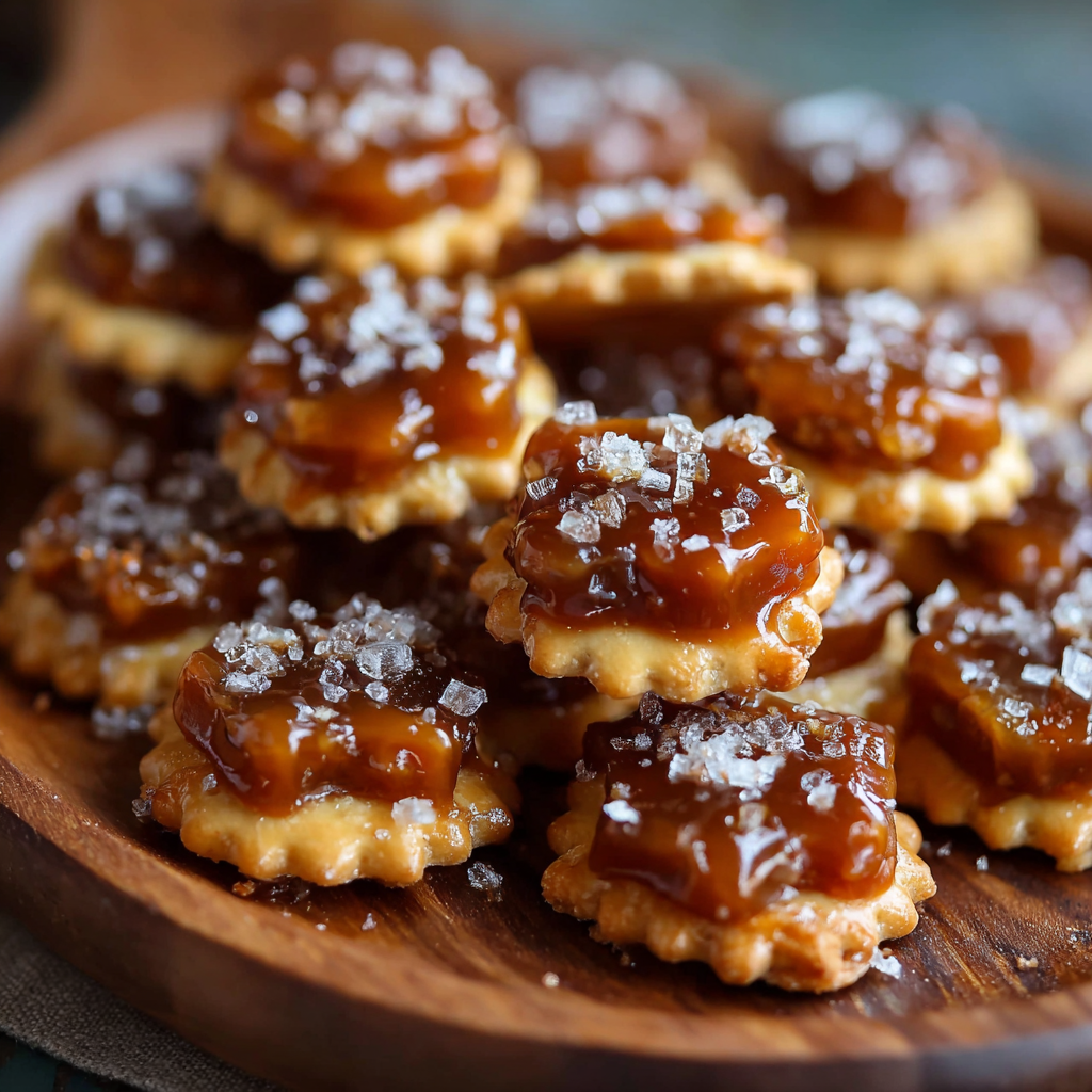 Salted Caramel Cracker Bites