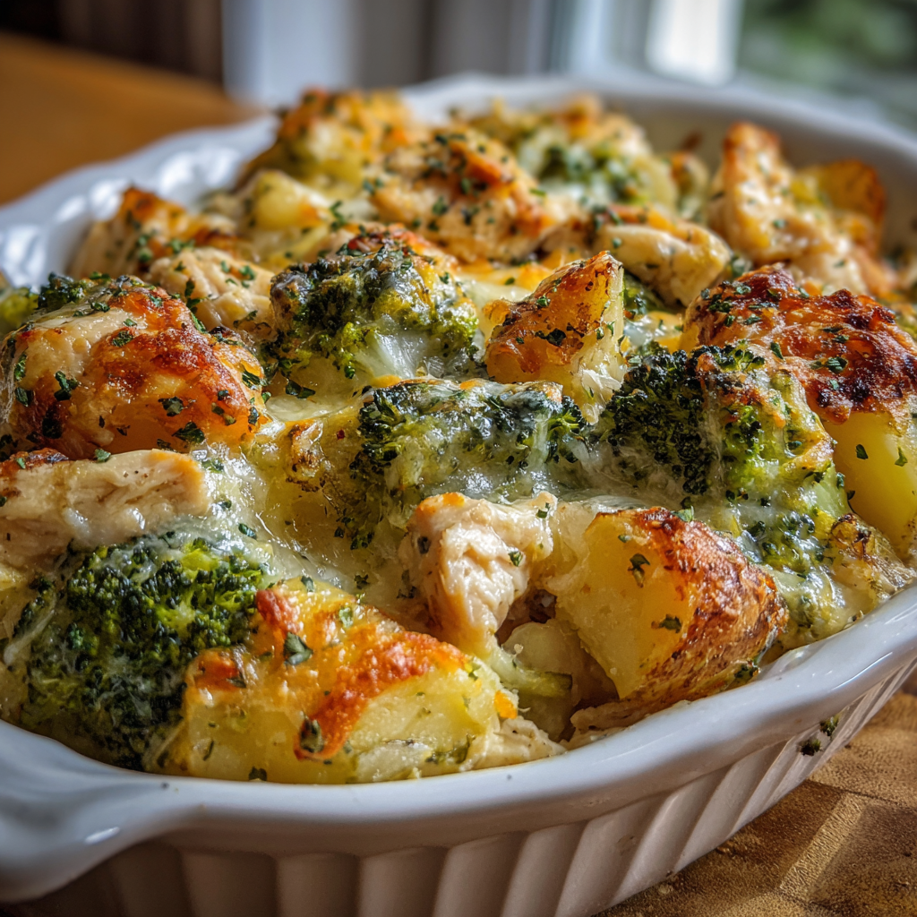 Baked Potato, Chicken & Broccoli Casserole