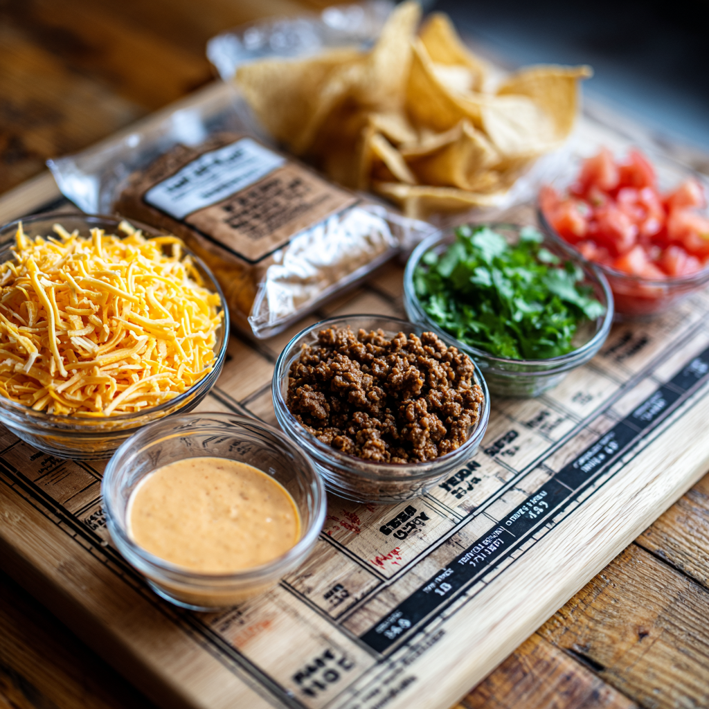 Ranch taco bites on a platter with toppings