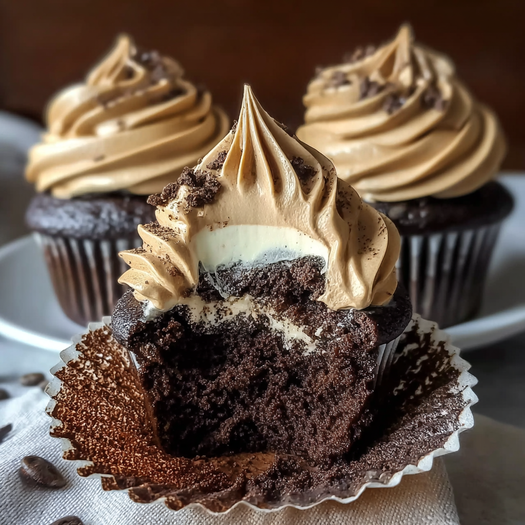 Chocolate Coffee Cream Cupcakes