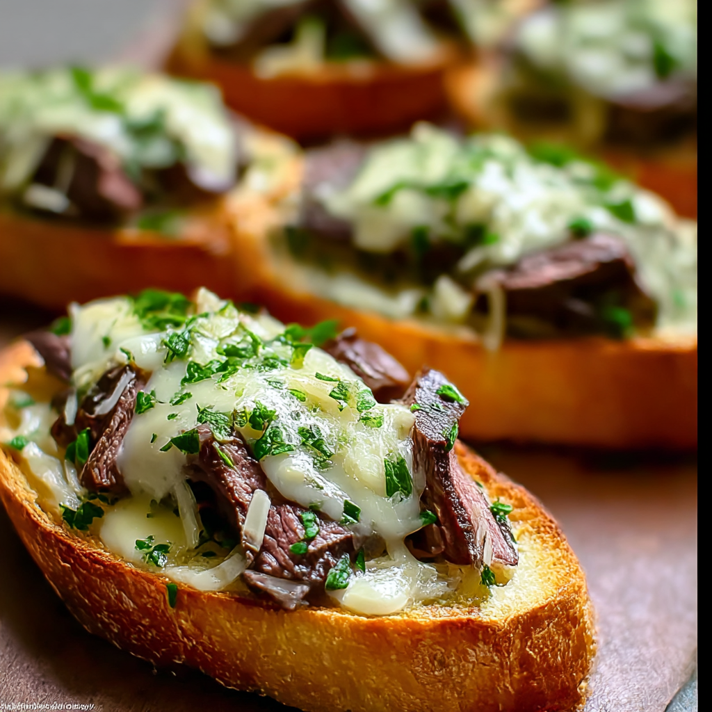 Steak Cheese Toast