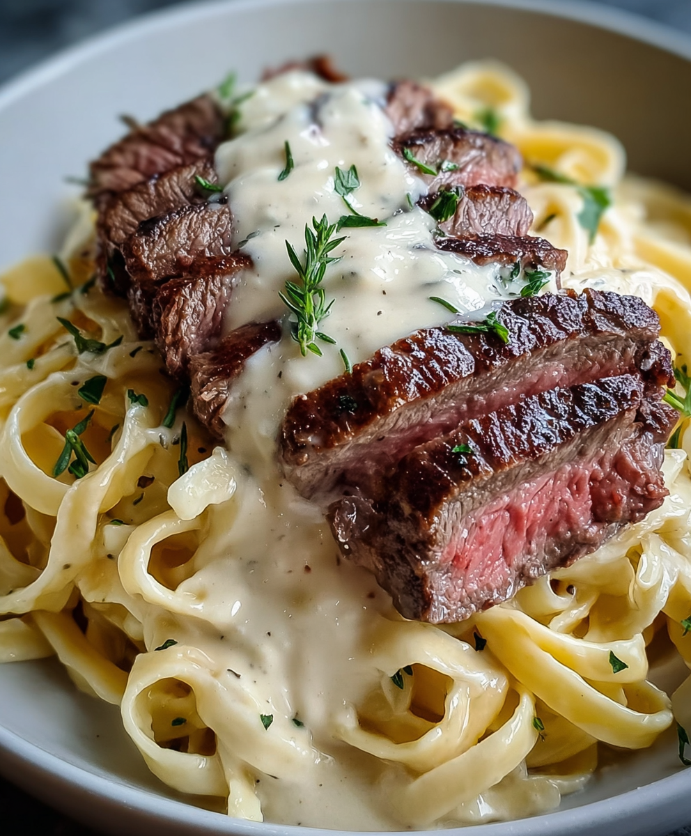 Gorgonzola crumbles and parmesan melting into sauce