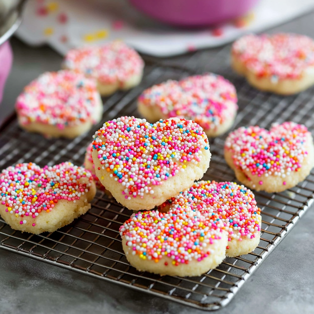 Soft Batch Valentine's Day Sprinkle Cookies By Nichole