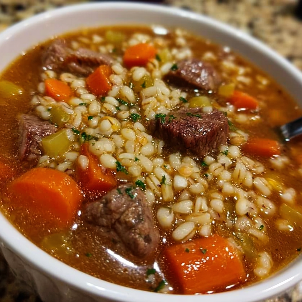 Crockpot Beef Barley Soup