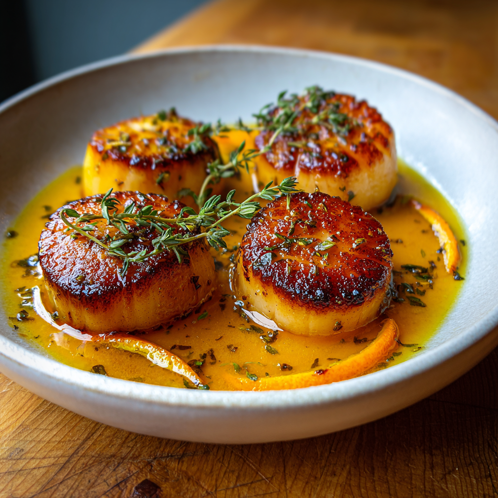 Seared Scallops with Bright Citrus Dressing