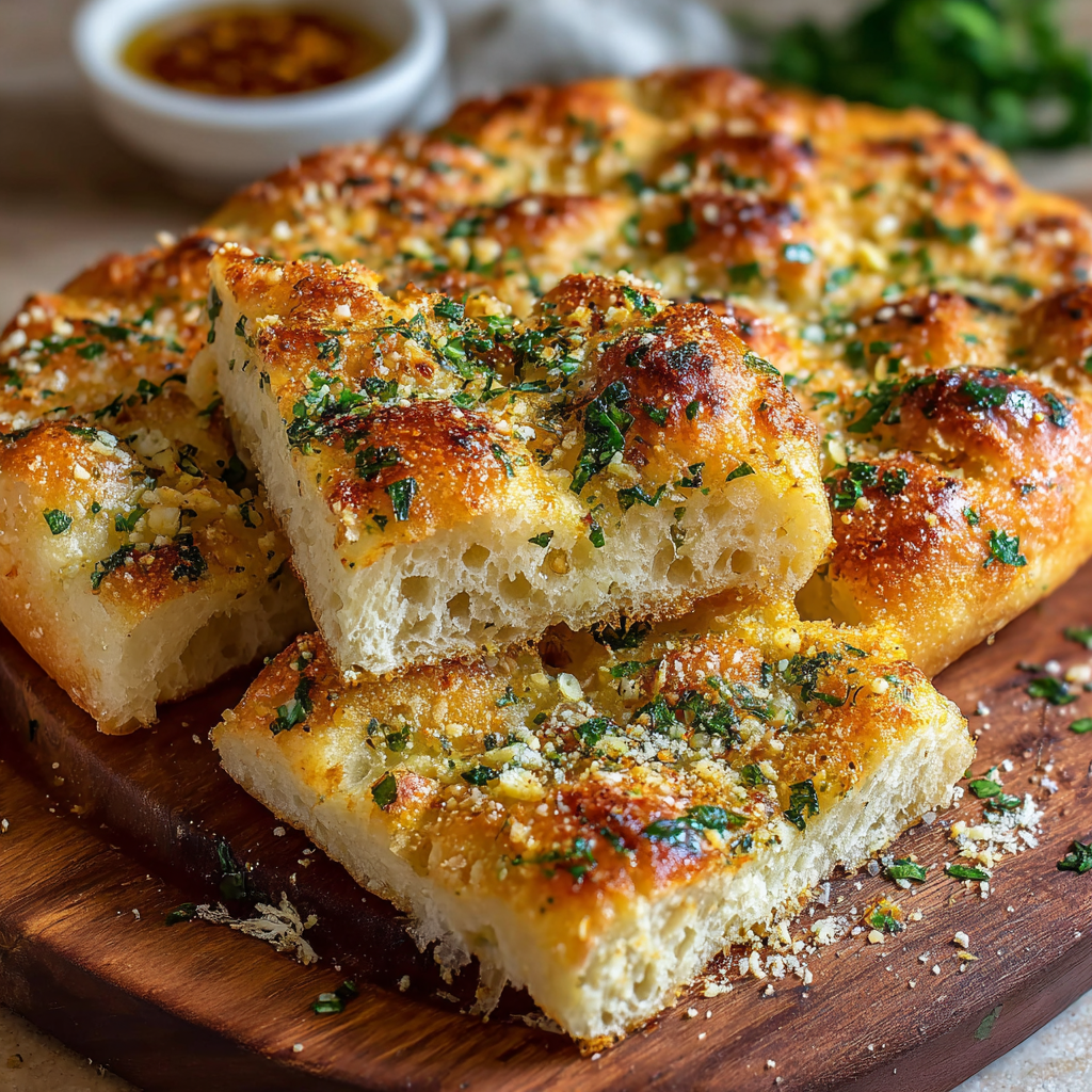 Garlic Parmesan Focaccia Bread – A Savory Homemade Favorite