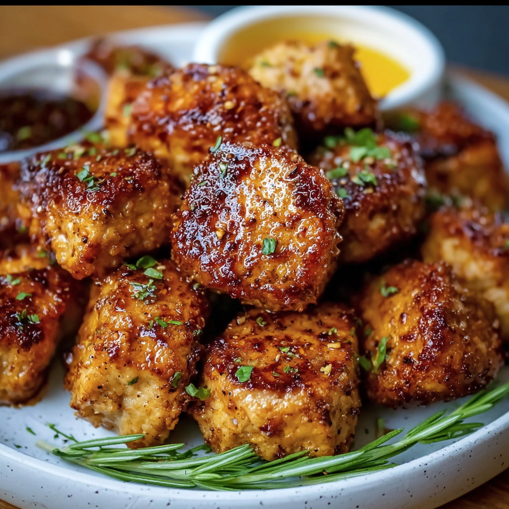 Air Fryer Pork Chop Bites in basket