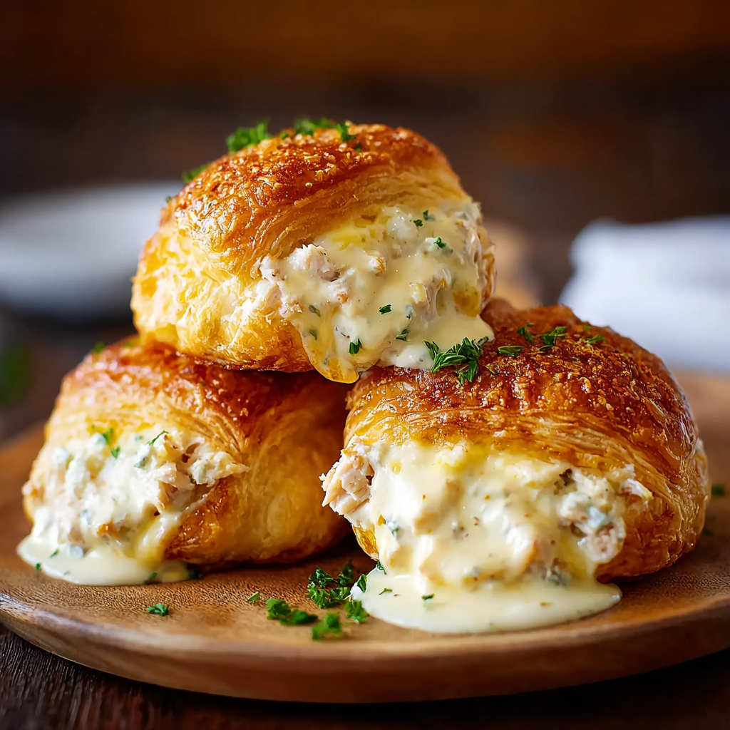 Chicken Pillows with Creamy Parmesan Sauce