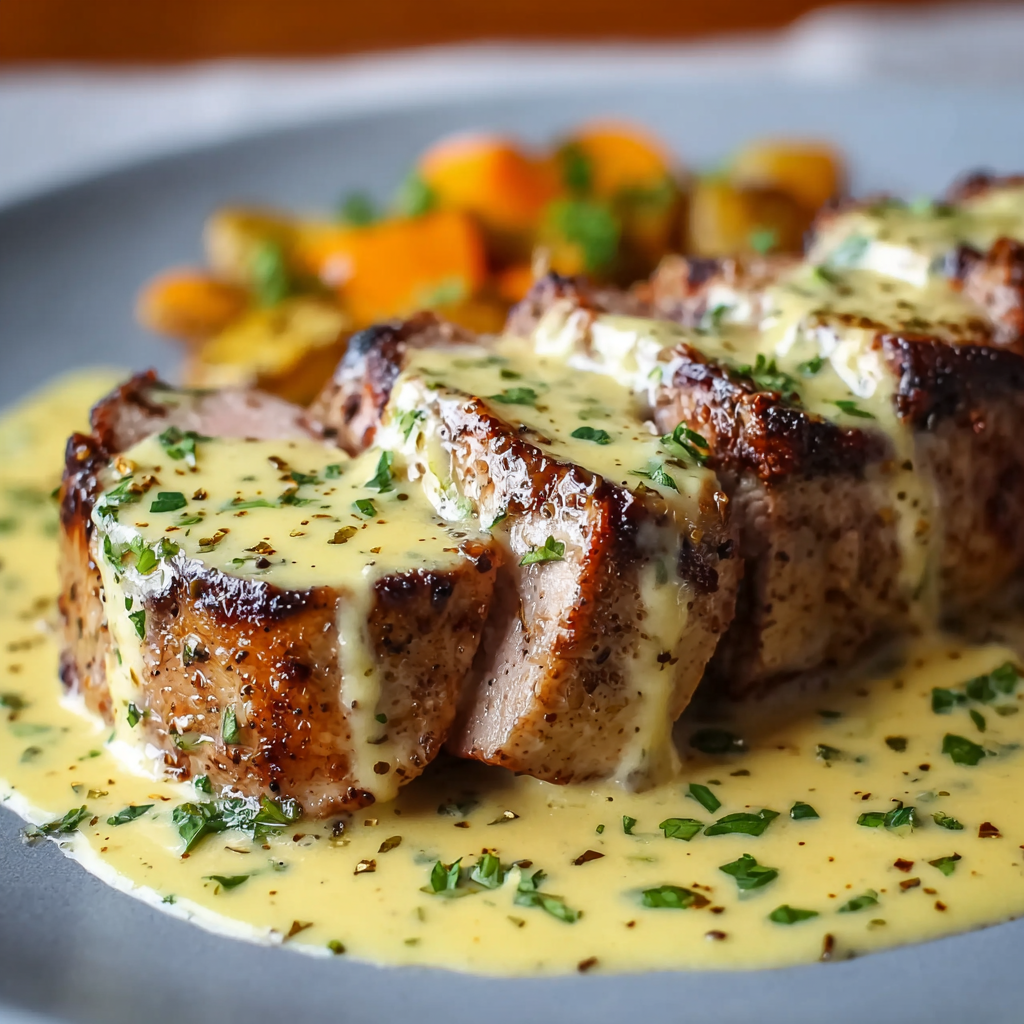 Pork Tenderloin with Creamy Mustard Sauce