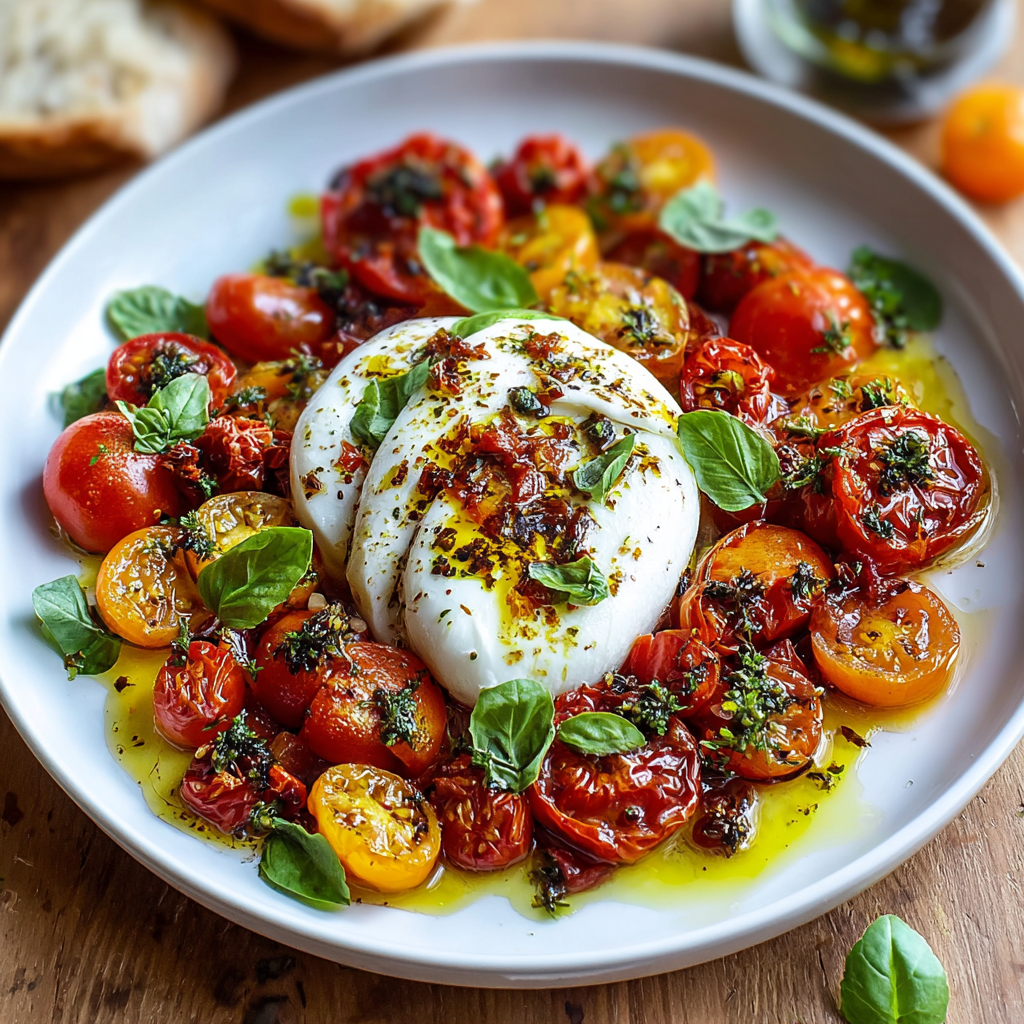 Roasted Tomatoes with Burrata