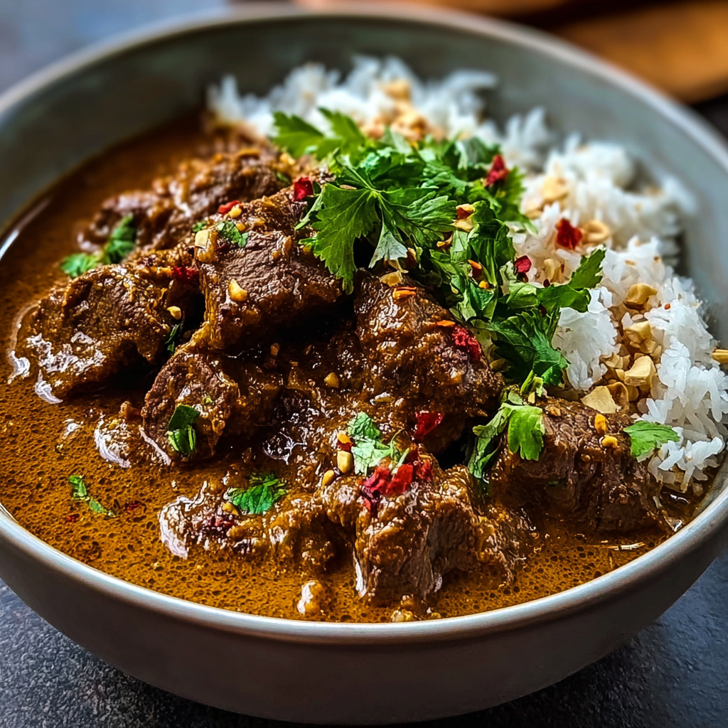 Slow-cooked Coconut Beef Curry