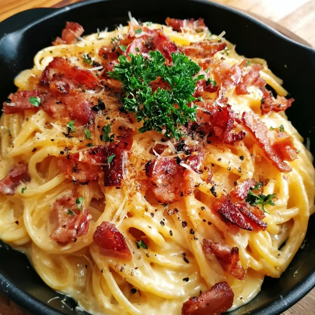 Classic Bacon Carbonara Pasta