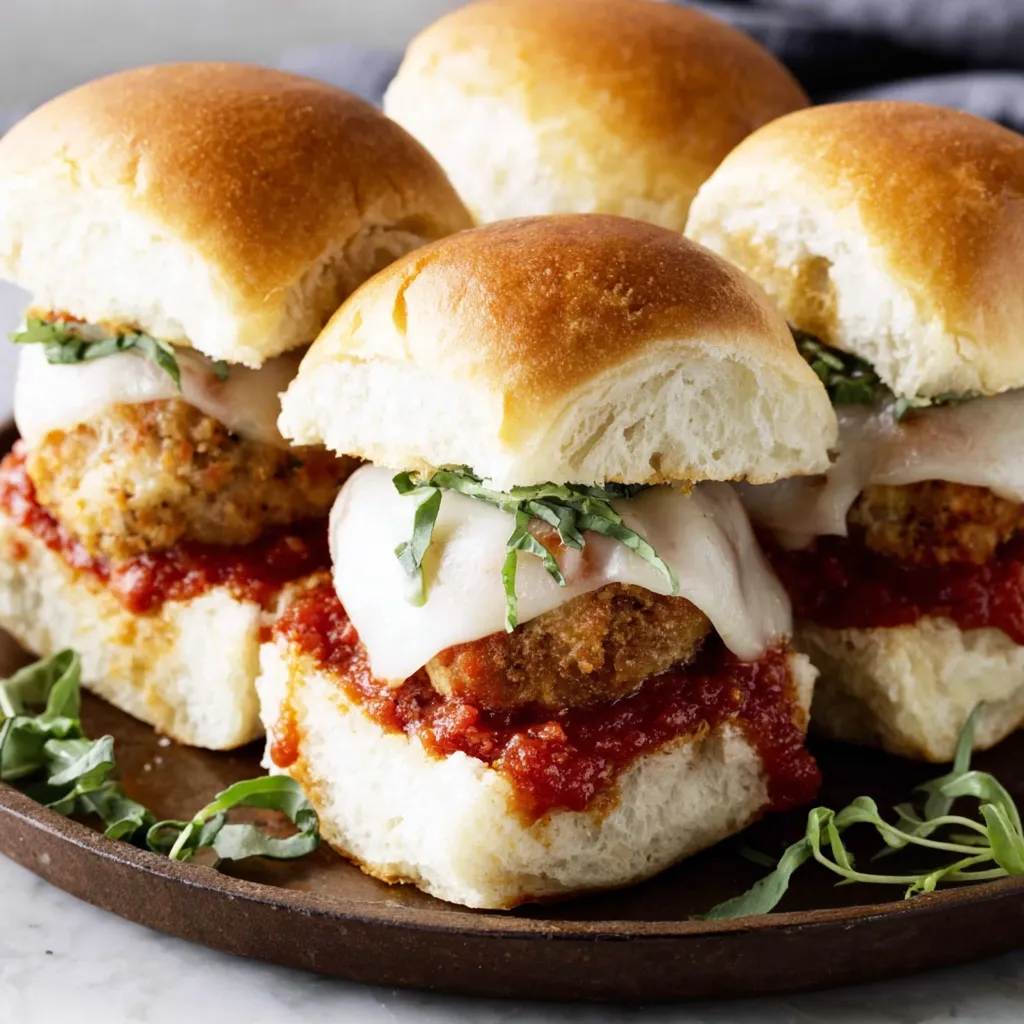 Tray of baked sliders with golden tops and melted cheese, ready to serve