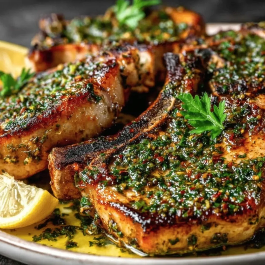 Sicilian Herb-Crusted Pork Chops