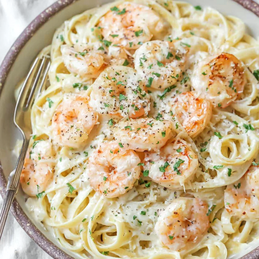 Creamy Shrimp Alfredo Pasta