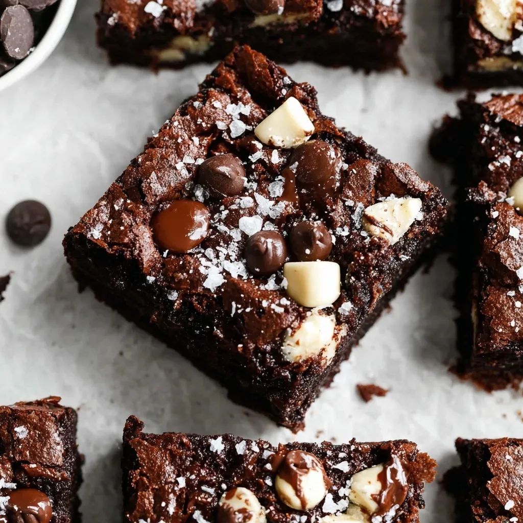 Decadent Fudgy Triple Chocolate Brownies