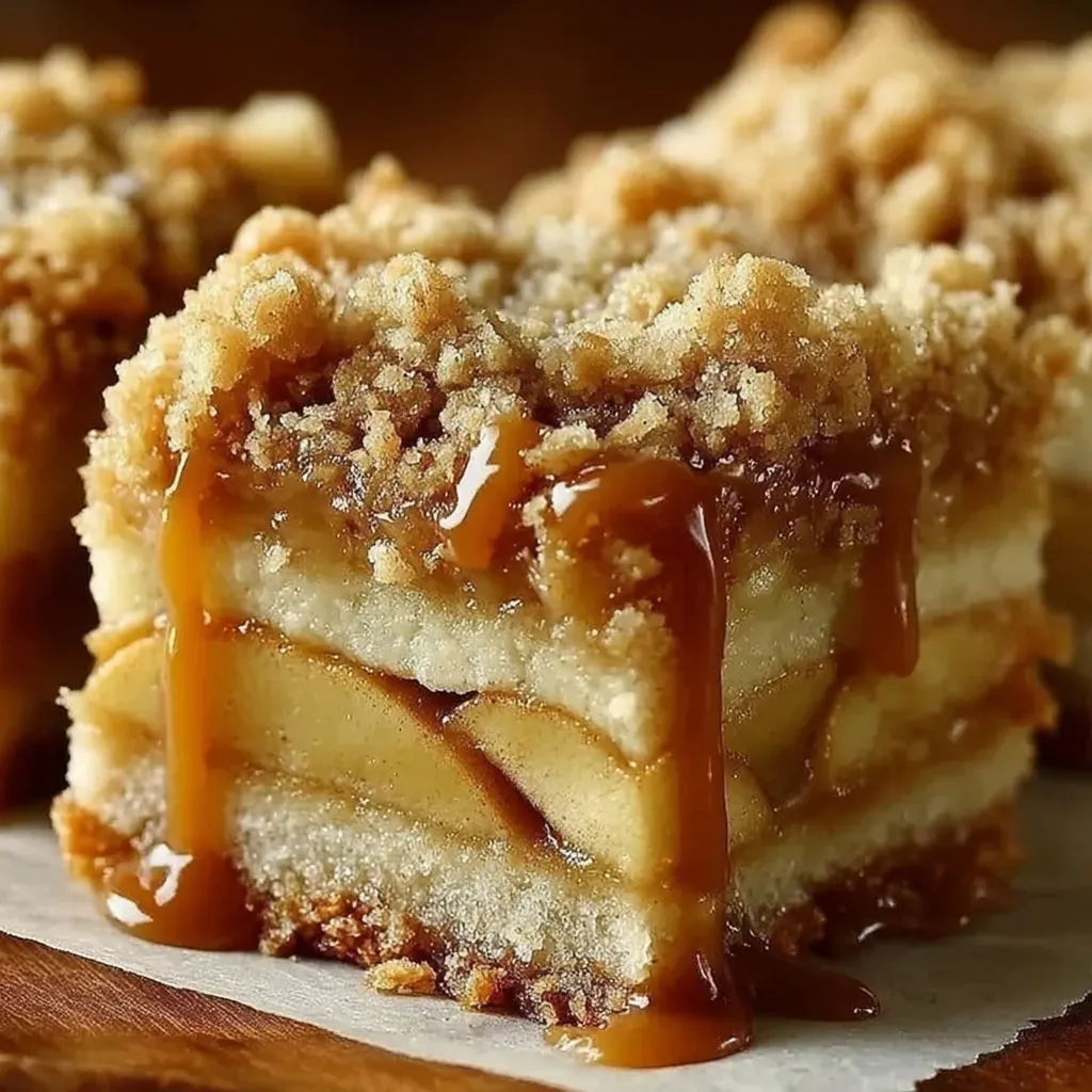 Salted Caramel Apple Crumble Bars
