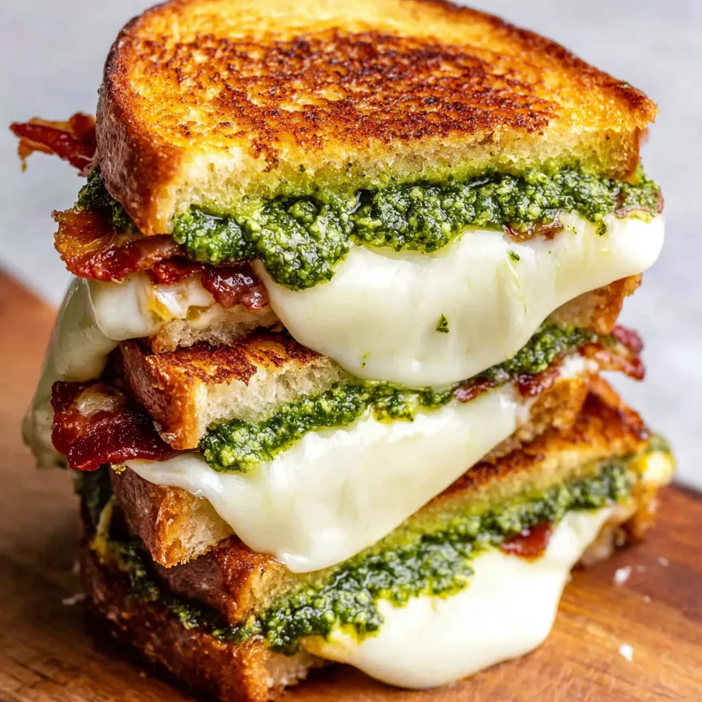 Sourdough Pesto Grilled Cheese