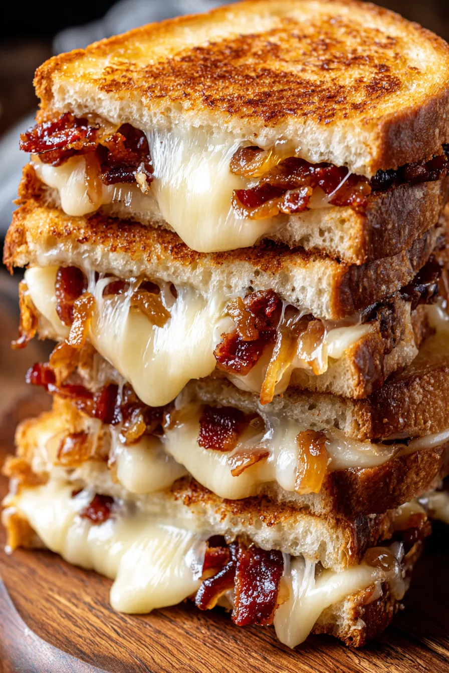 Finished grilled cheese sandwich sliced on a plate