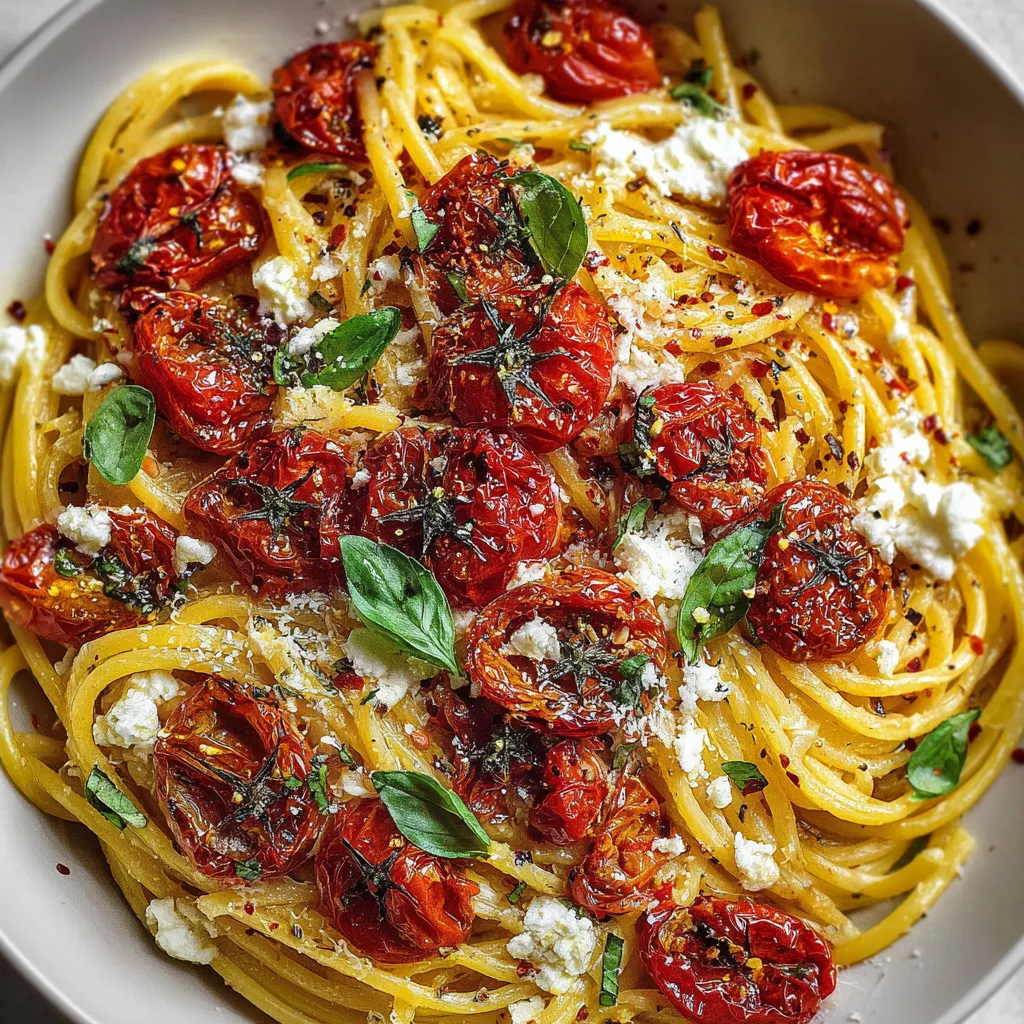 Roasted Tomato and Garlic Ricotta Pasta