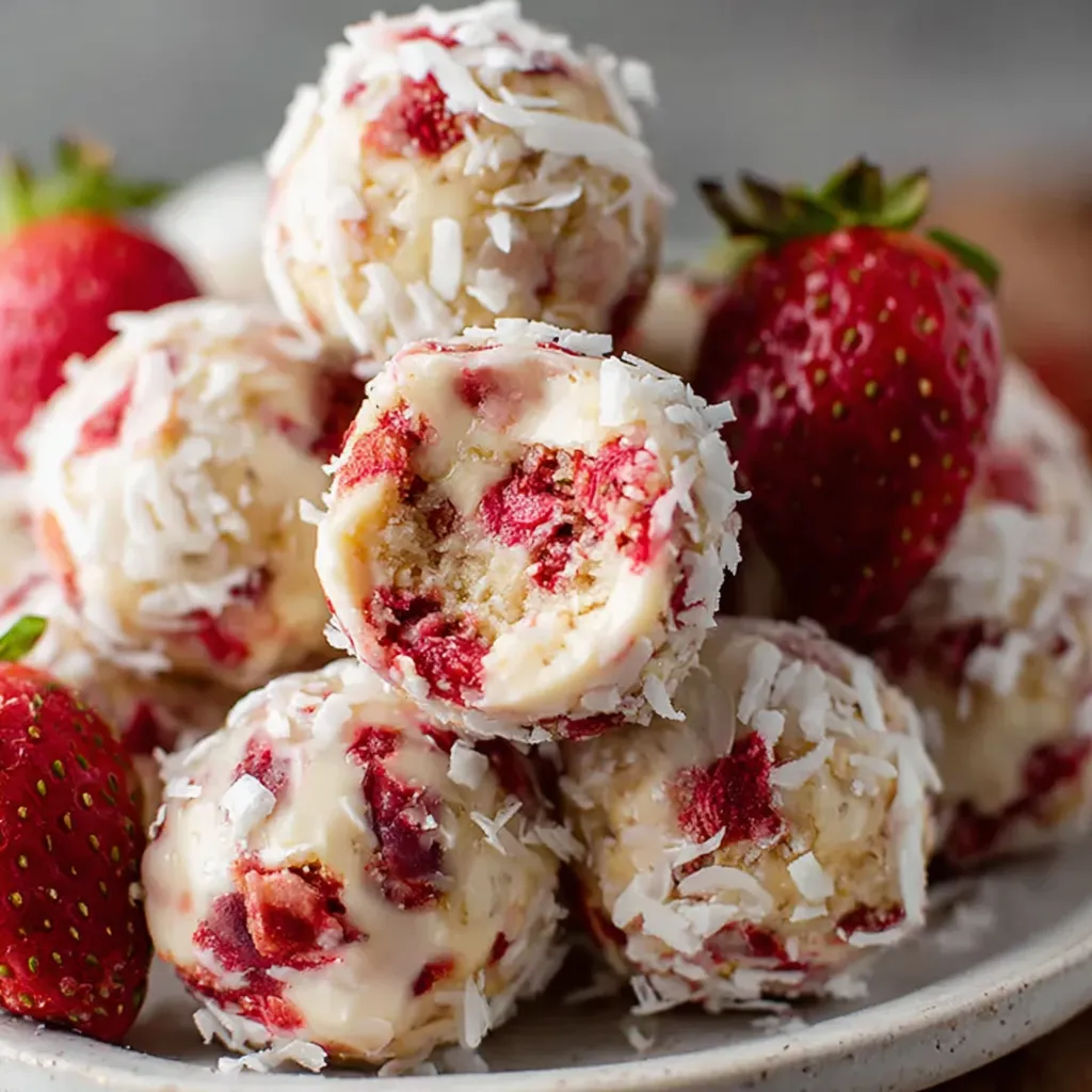 Strawberry Cheesecake Protein Balls