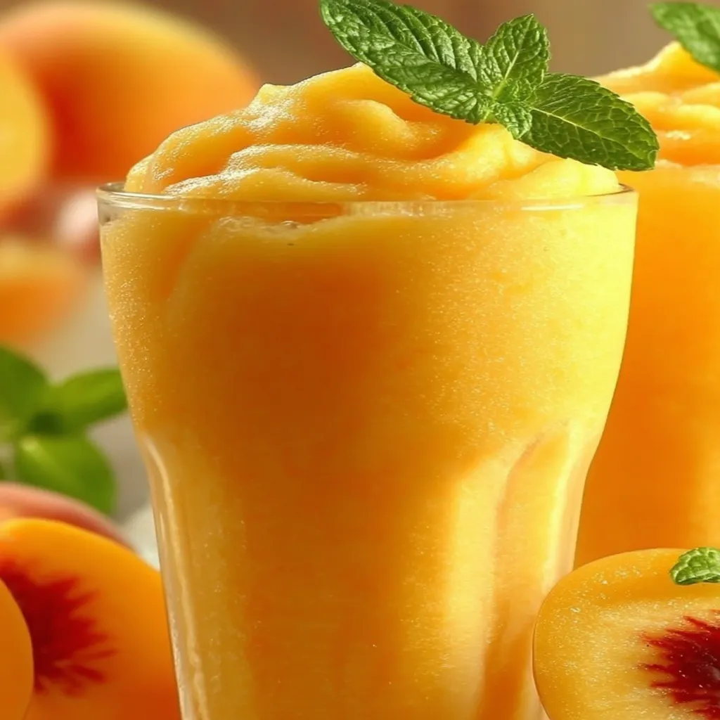 Refreshing Homemade Peach Slurpee