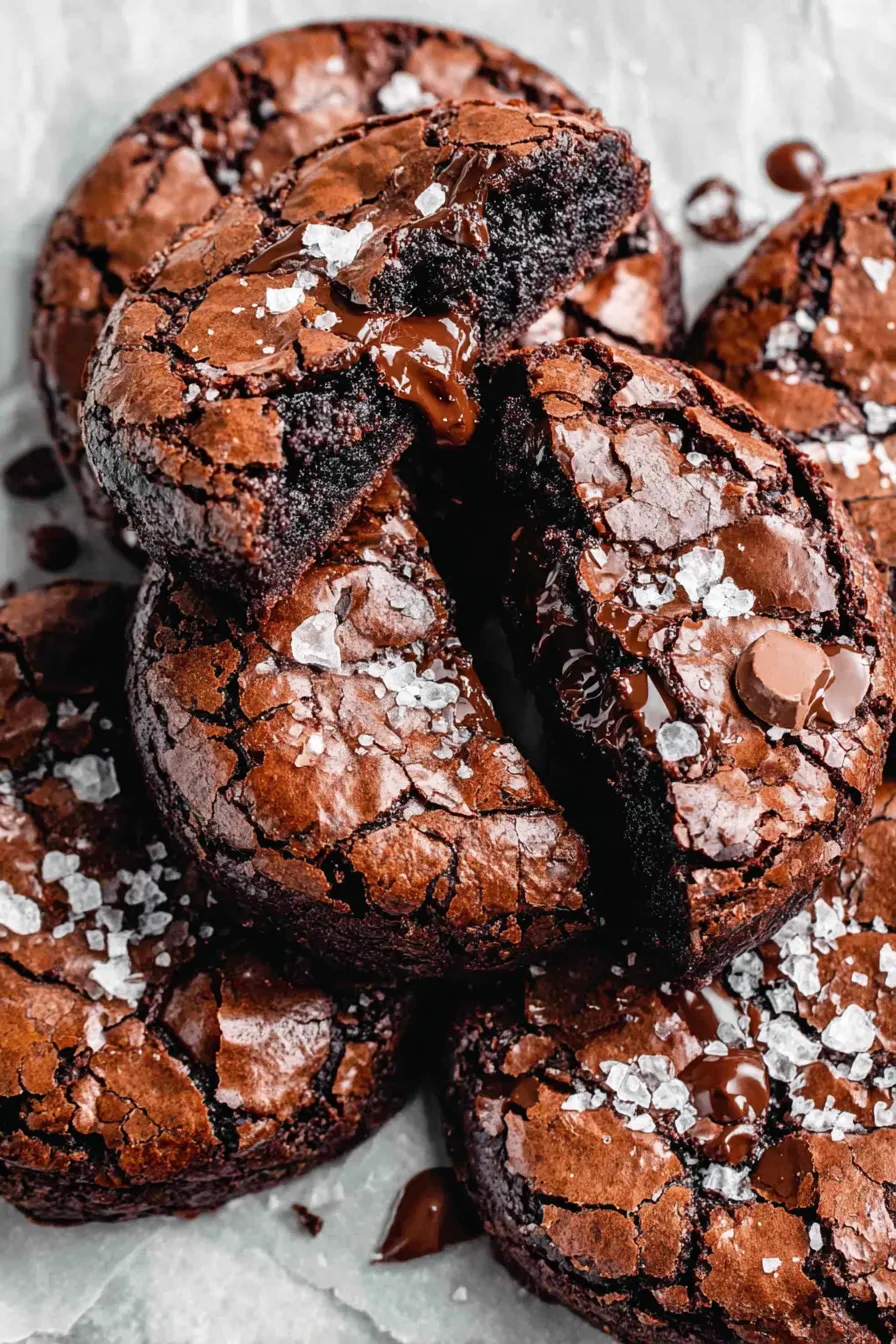 Close up of a fudgy interior of a broOKIE