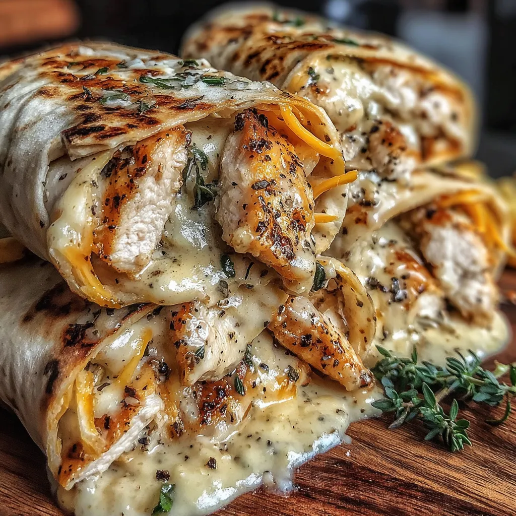 Cheesy Garlic Chicken Wraps — Quick and Easy Meal Prep