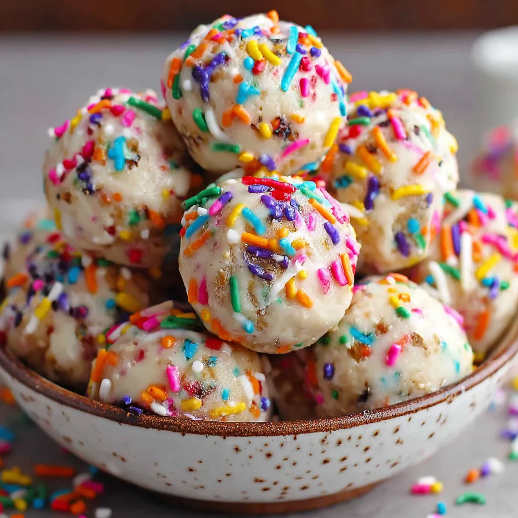 Birthday Cake Protein Balls