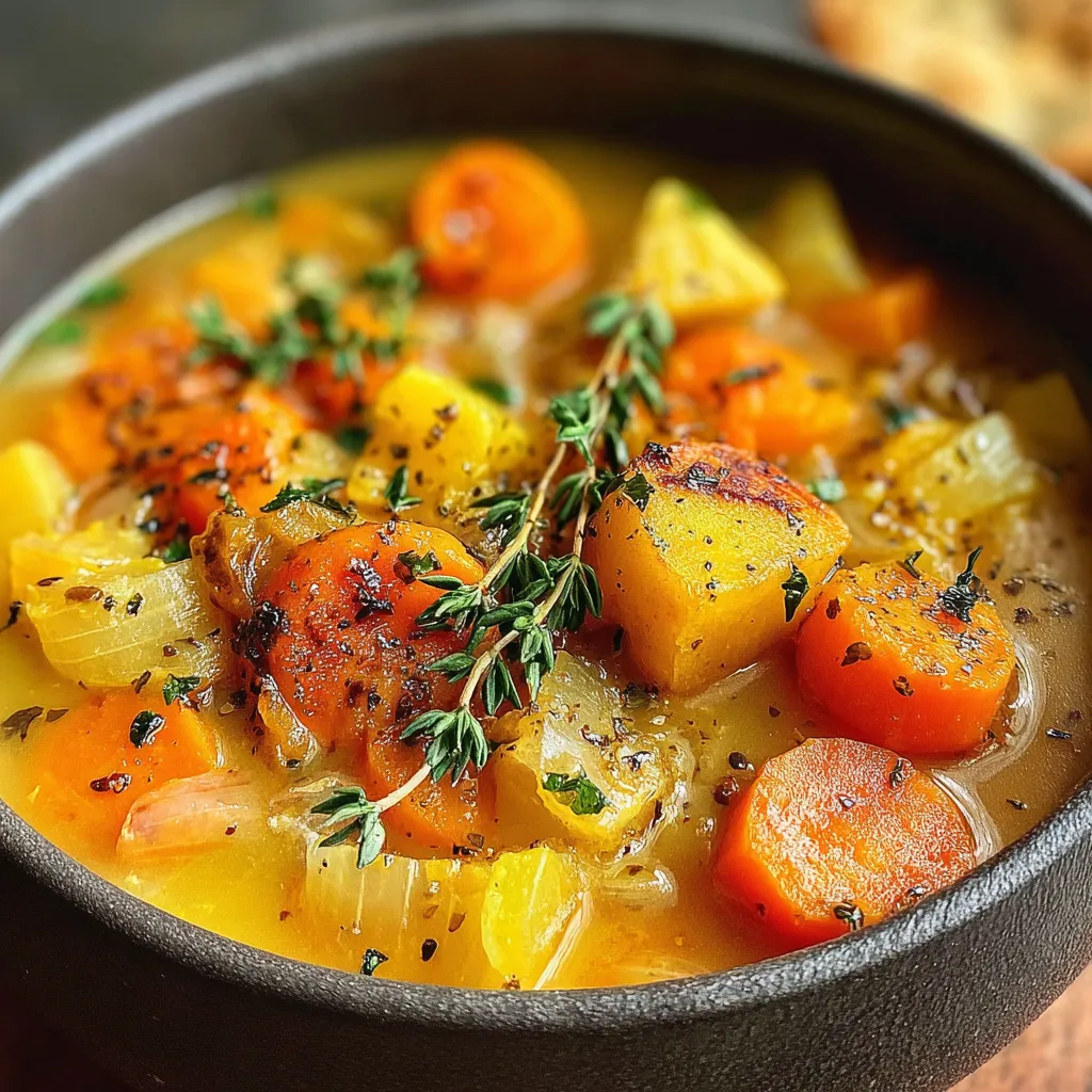 Tasty Roasted Winter Vegetable Soup