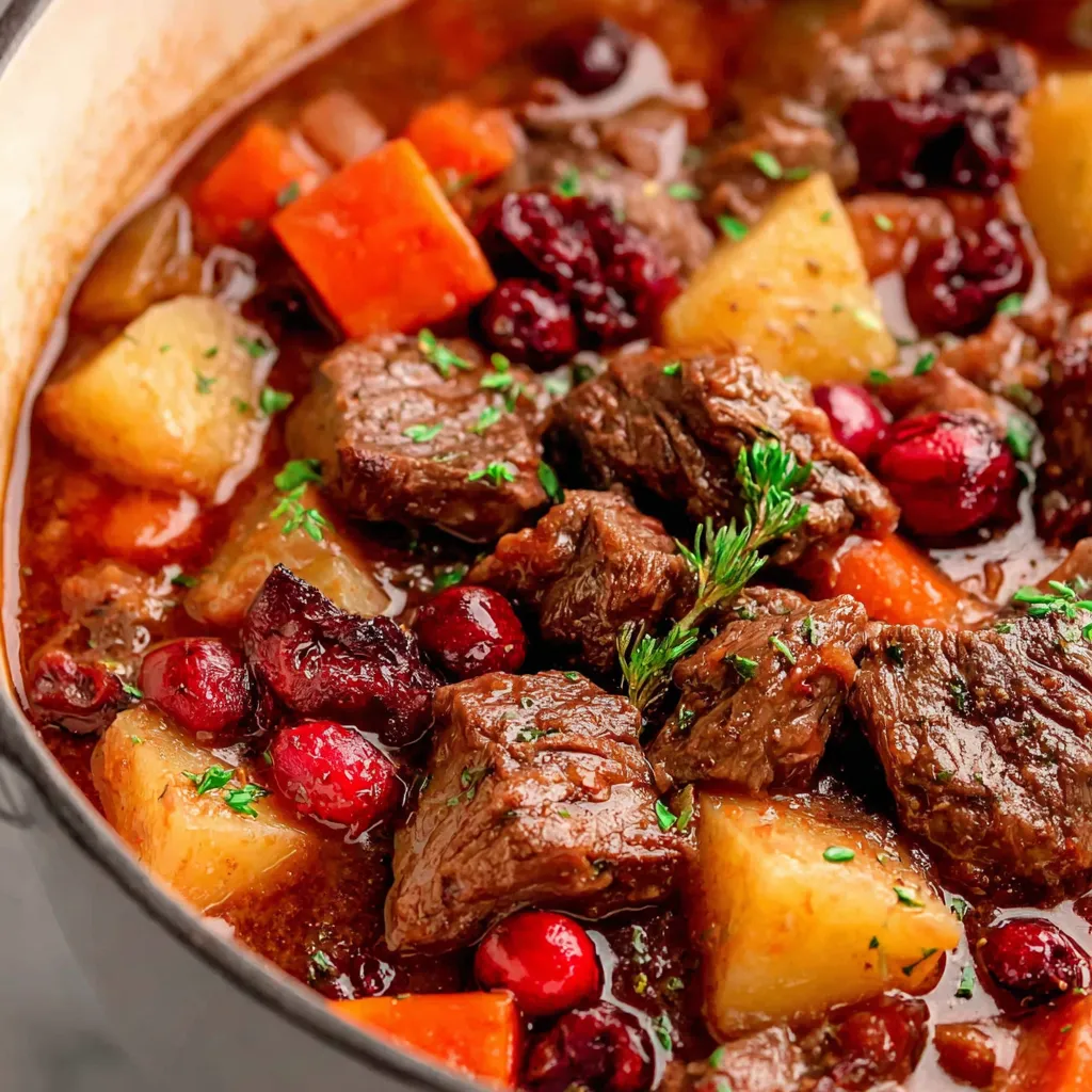 Cranberry Apple Beef Stew