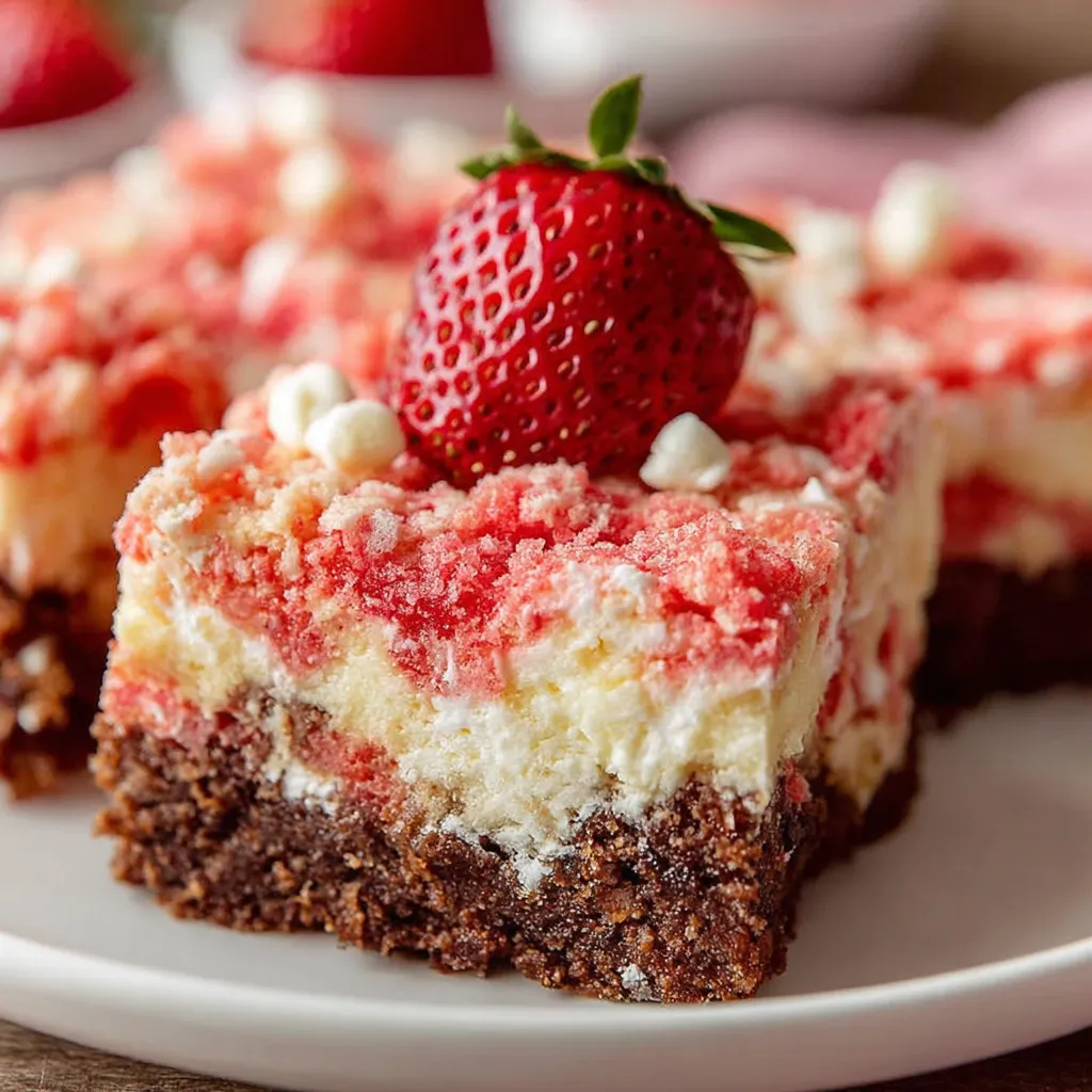 Strawberry Crunch Brownies