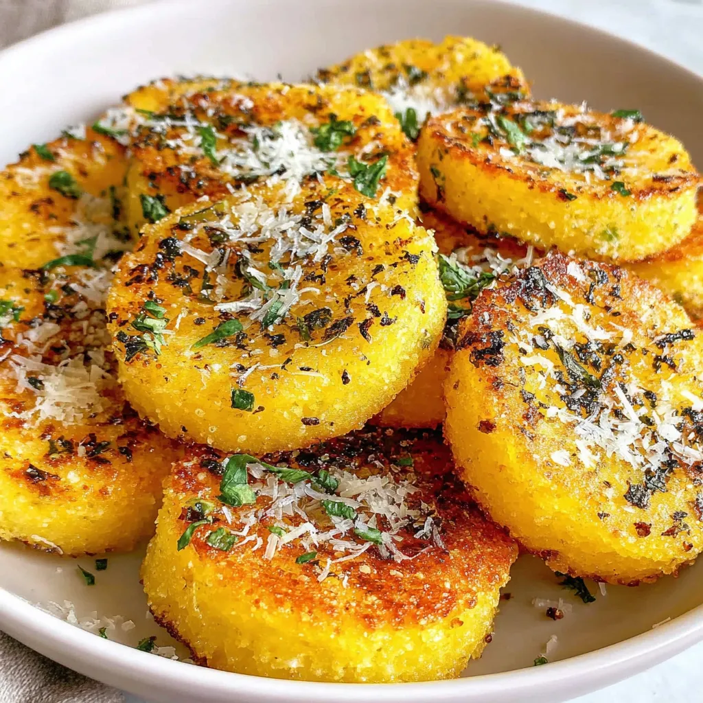 Crispy Parmesan Polenta Rounds